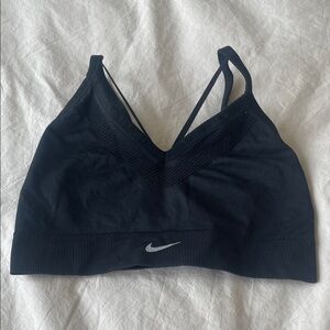 Nike Seamless Light Impact Sports Bra Women's Size Large Black
